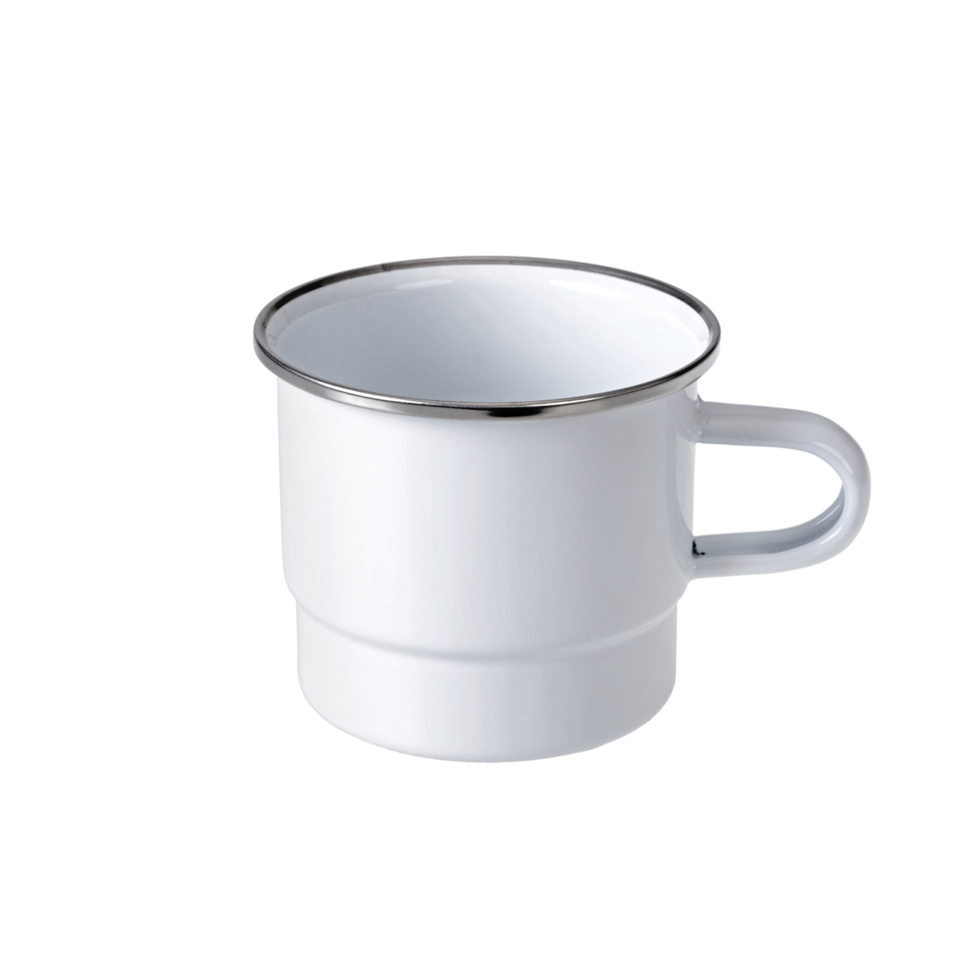 Stapelbecher emailliert 8 cm weiß