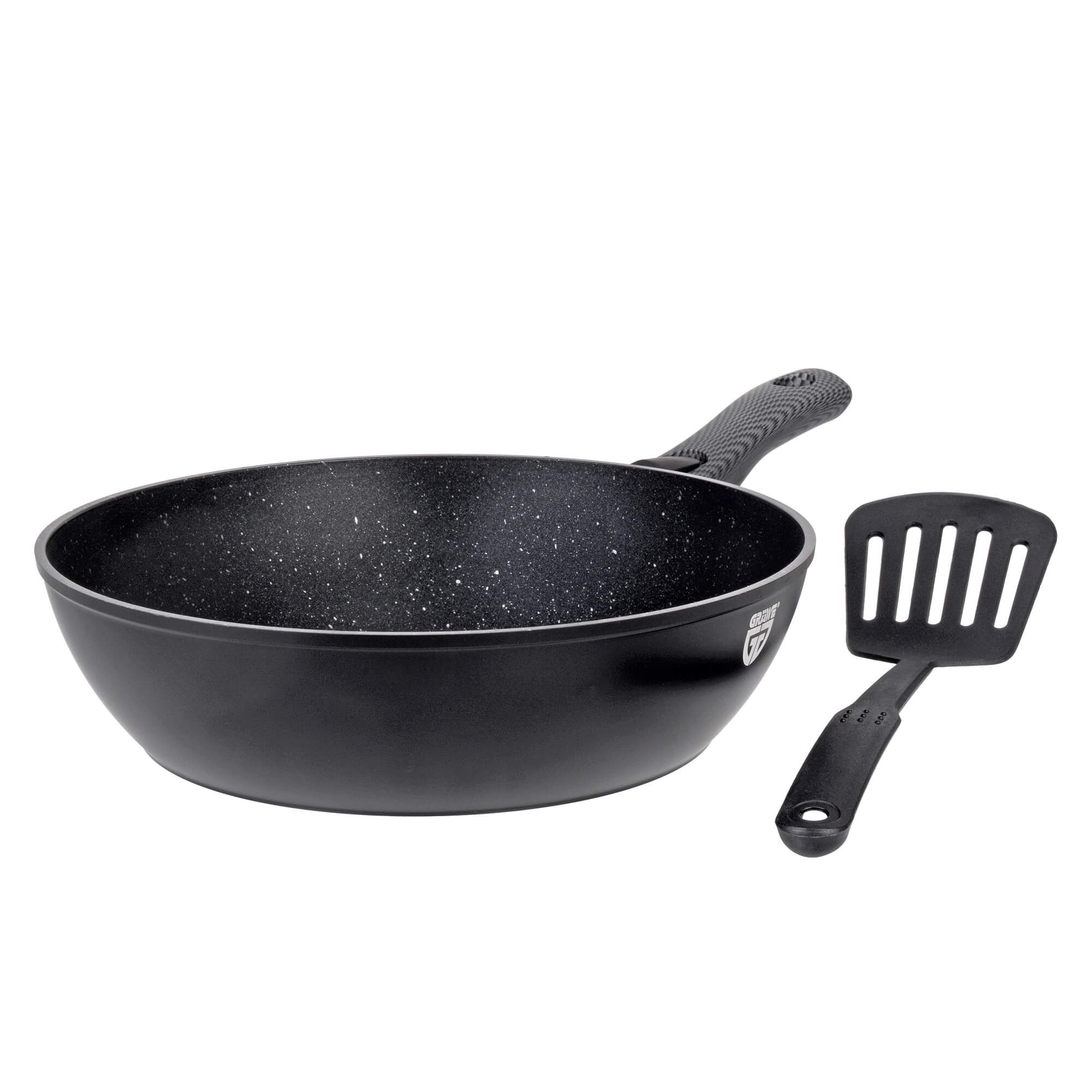 Pfanne Aluminium 28 cm, mit abnehmbarem Griff inkl. Pfannenwender