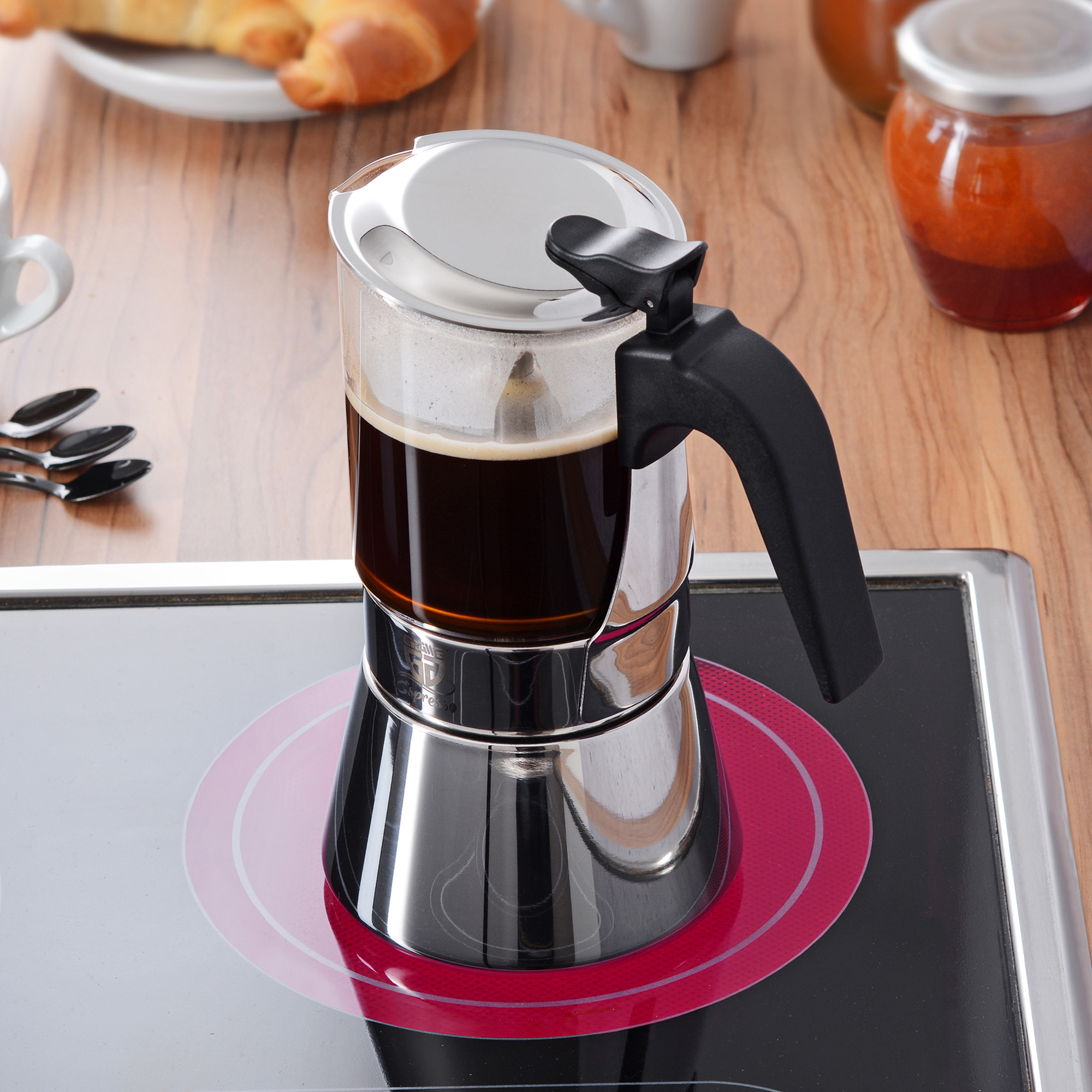 Espressokocher mit Glaskanne, 4 Tassen