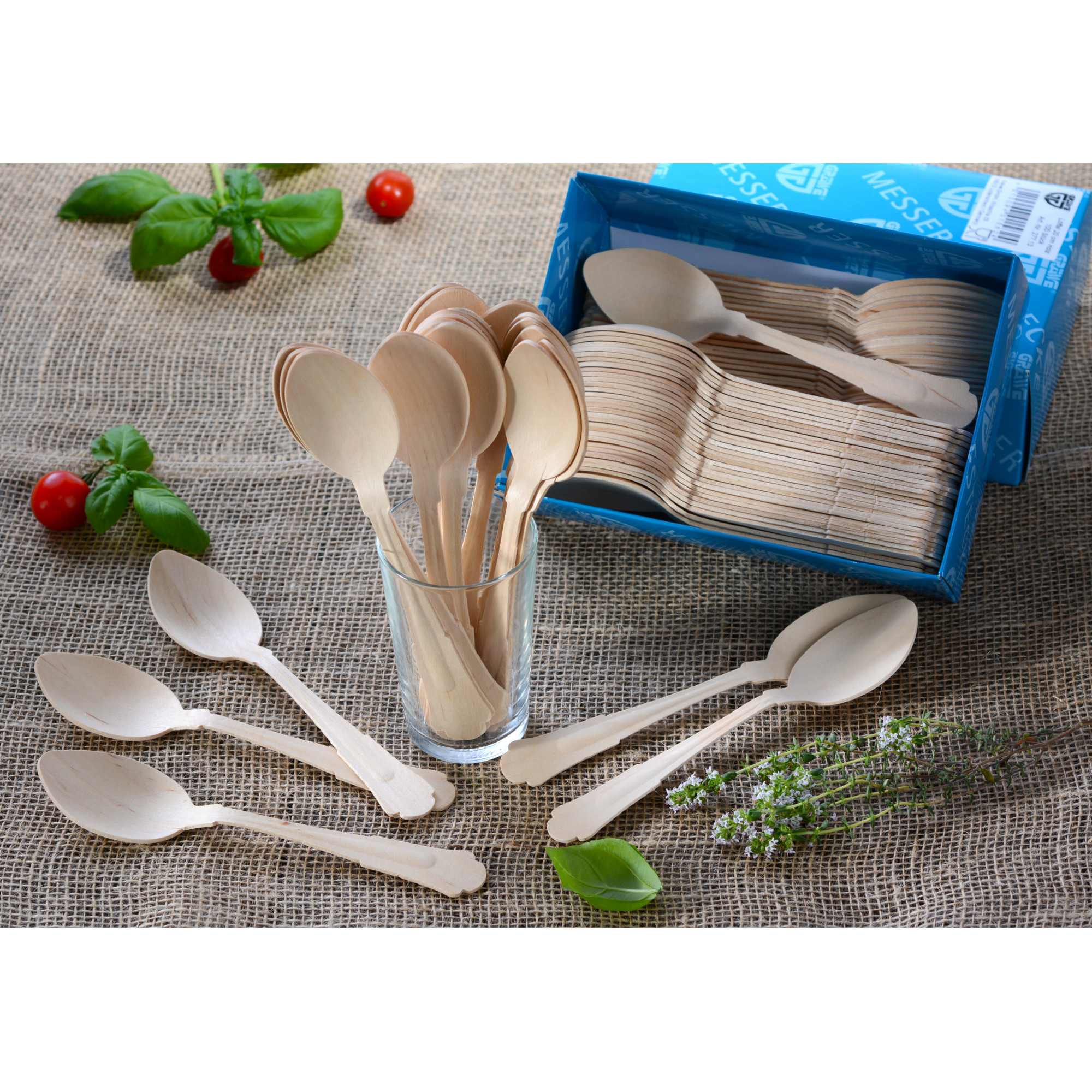 Einweg-Holzlöffel 20 cm 100 Stück