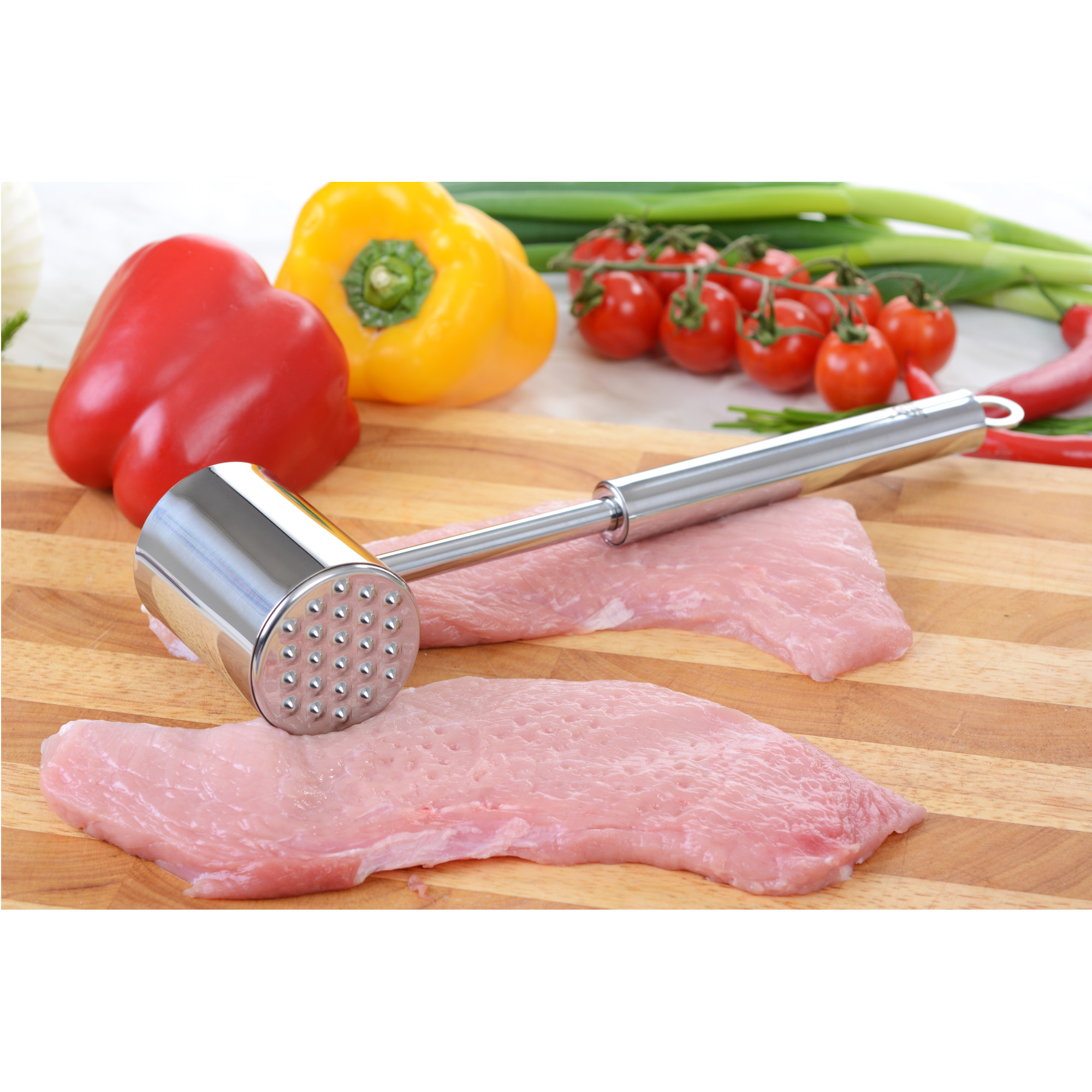 Fleischhammer Edelstahl 18/10 mit zwei Bearbeitungsflächen