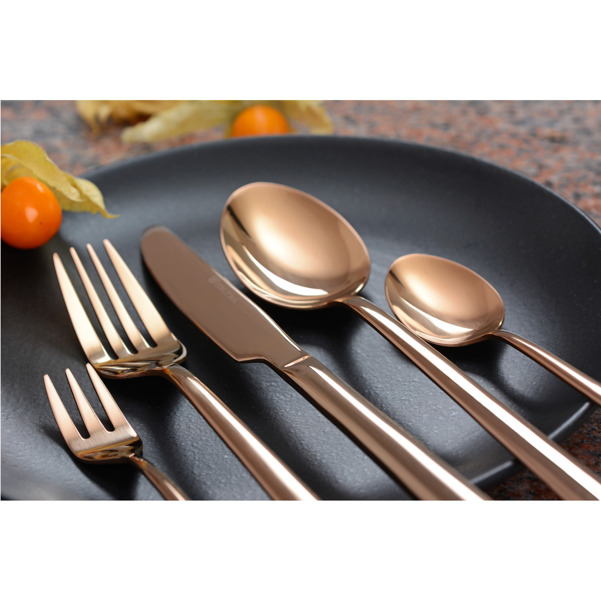 Tafelbesteck 10-teilig Edelstahl glänzend, Serie Rom