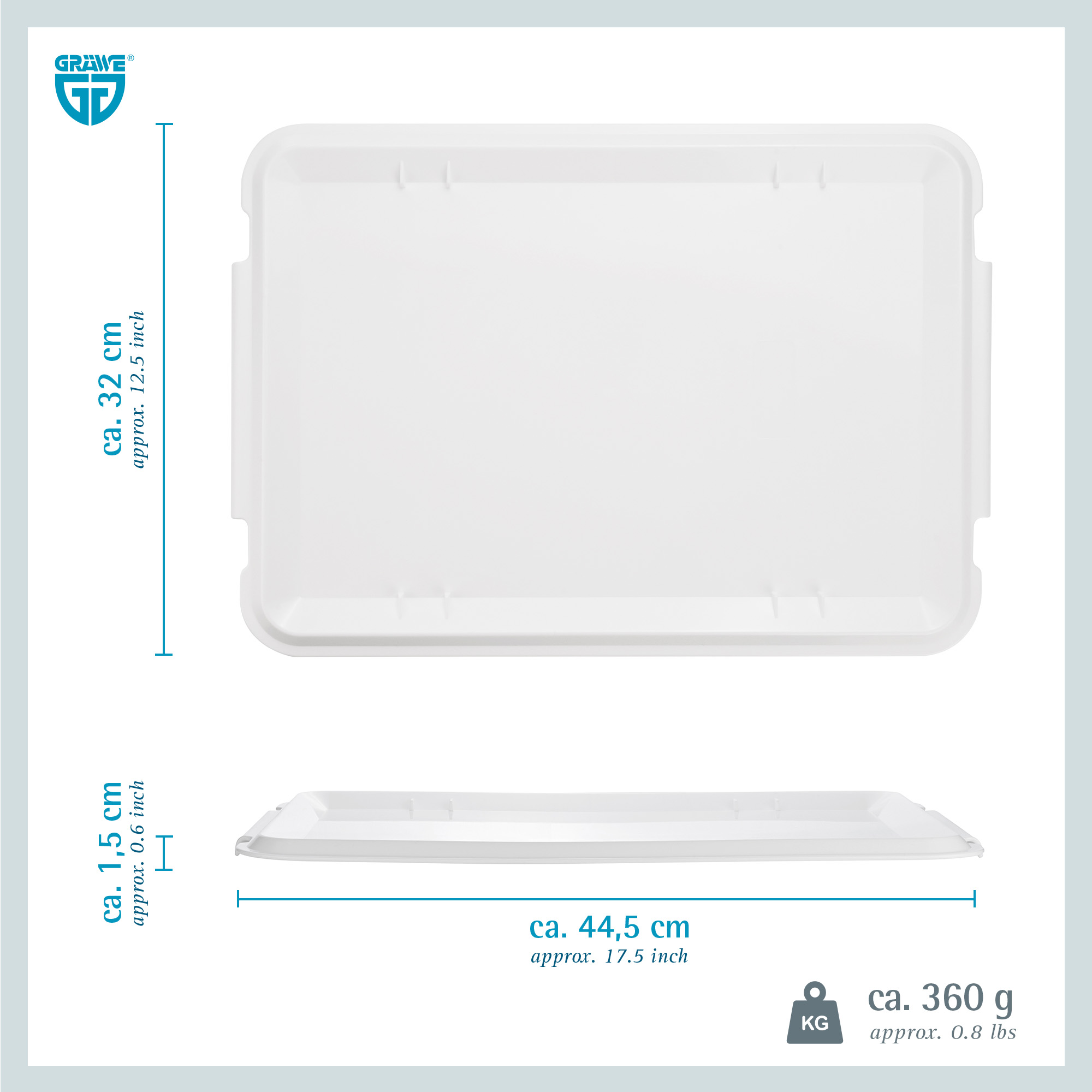 Deckel für Teigbox, weiß