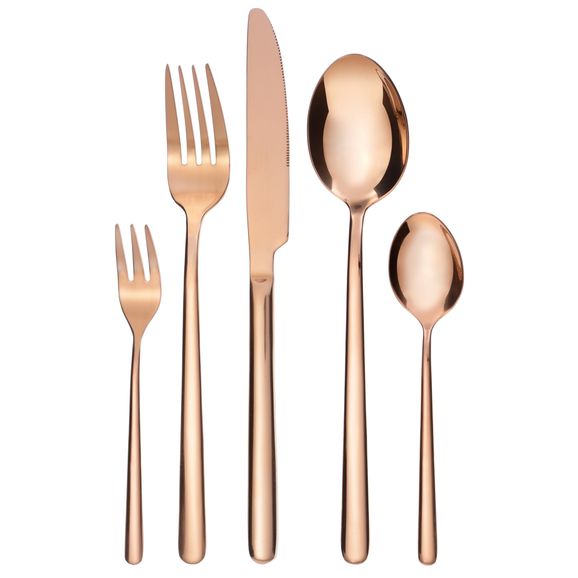 Tafelbesteck 10-teilig Edelstahl glänzend, Serie Rom