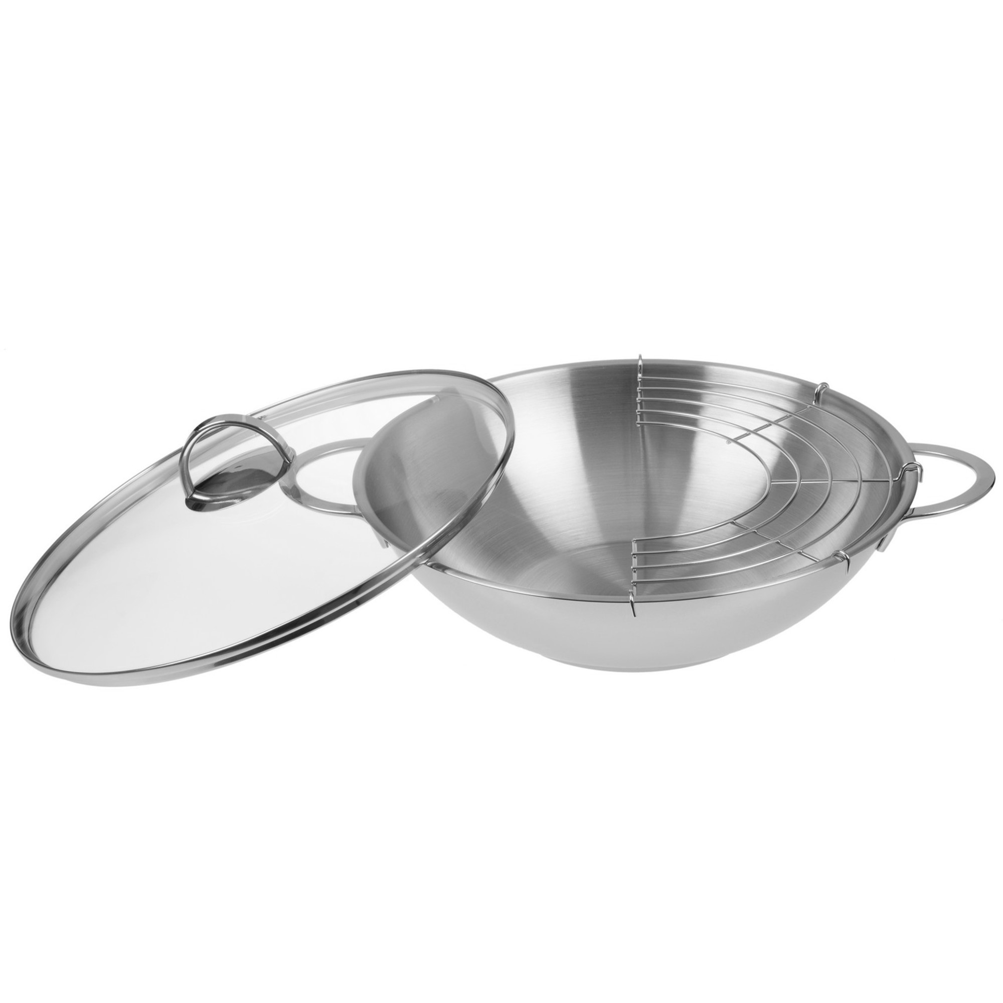 GRÄWE Wok 32 cm Edelstahl