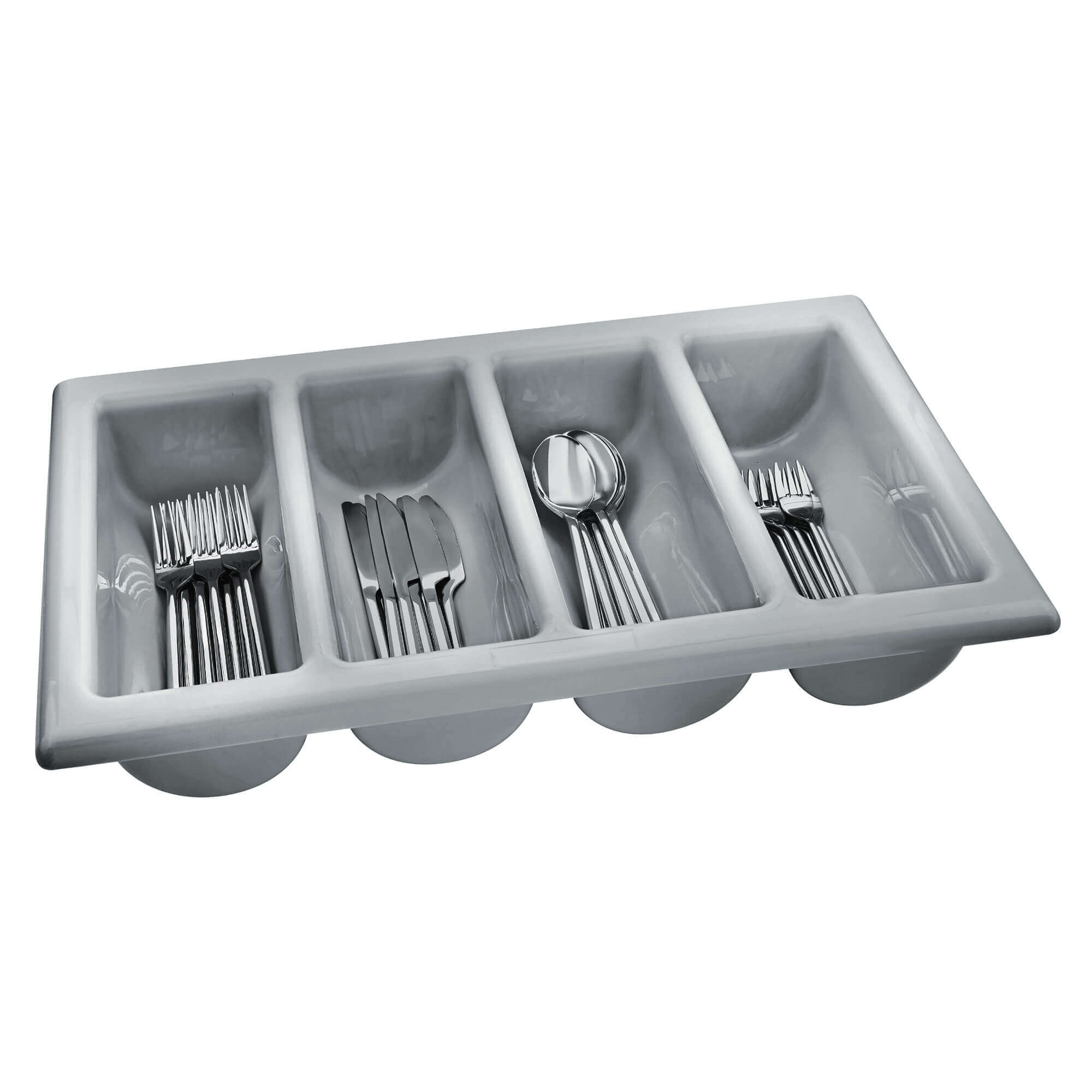 Besteckkasten leer 4 Fächer Gastronorm 1/1 inkl. Deckel stapelbar
