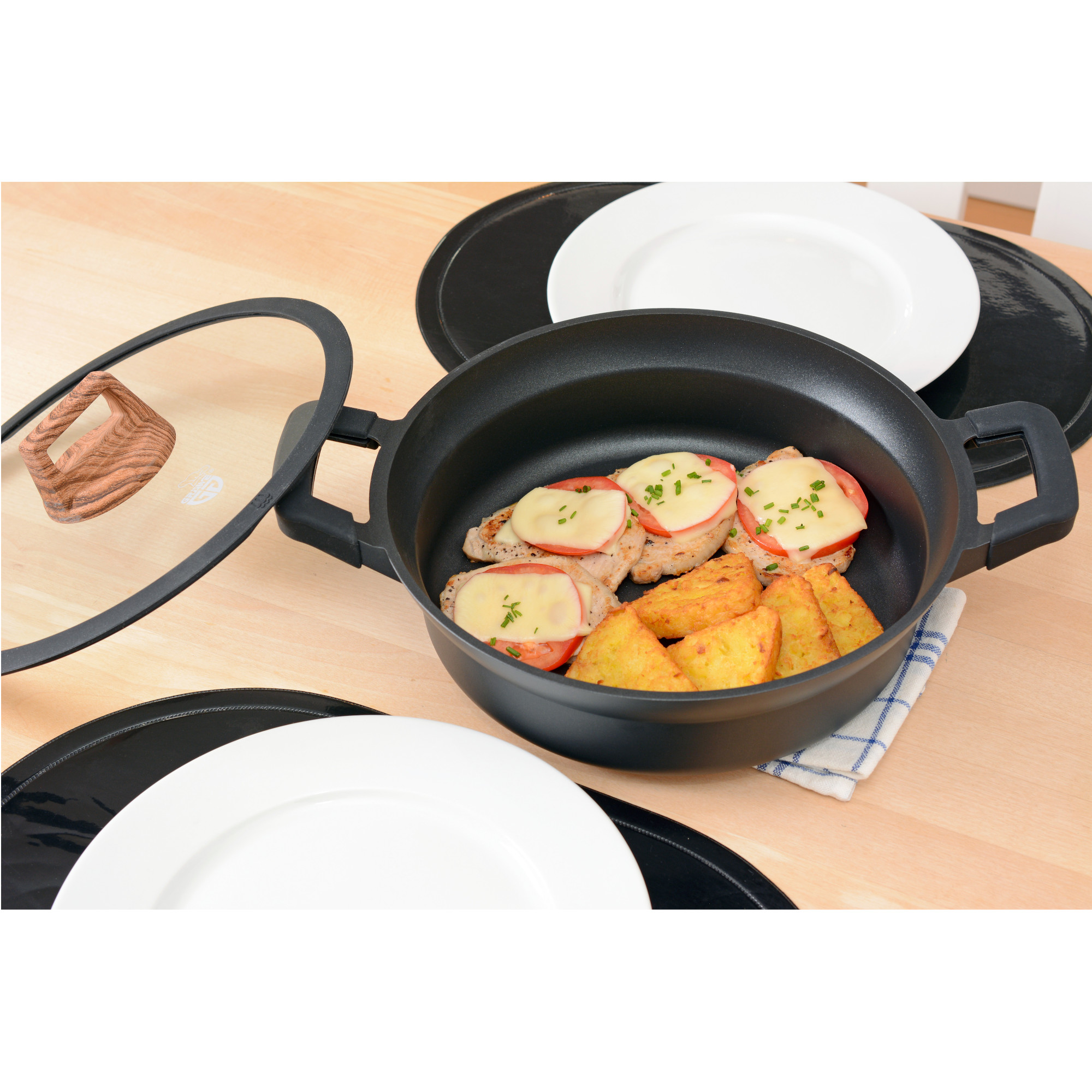 Serie Alu-Line, 2-teiliges Set, SPF 28 und KT 24 cm, Aluguss