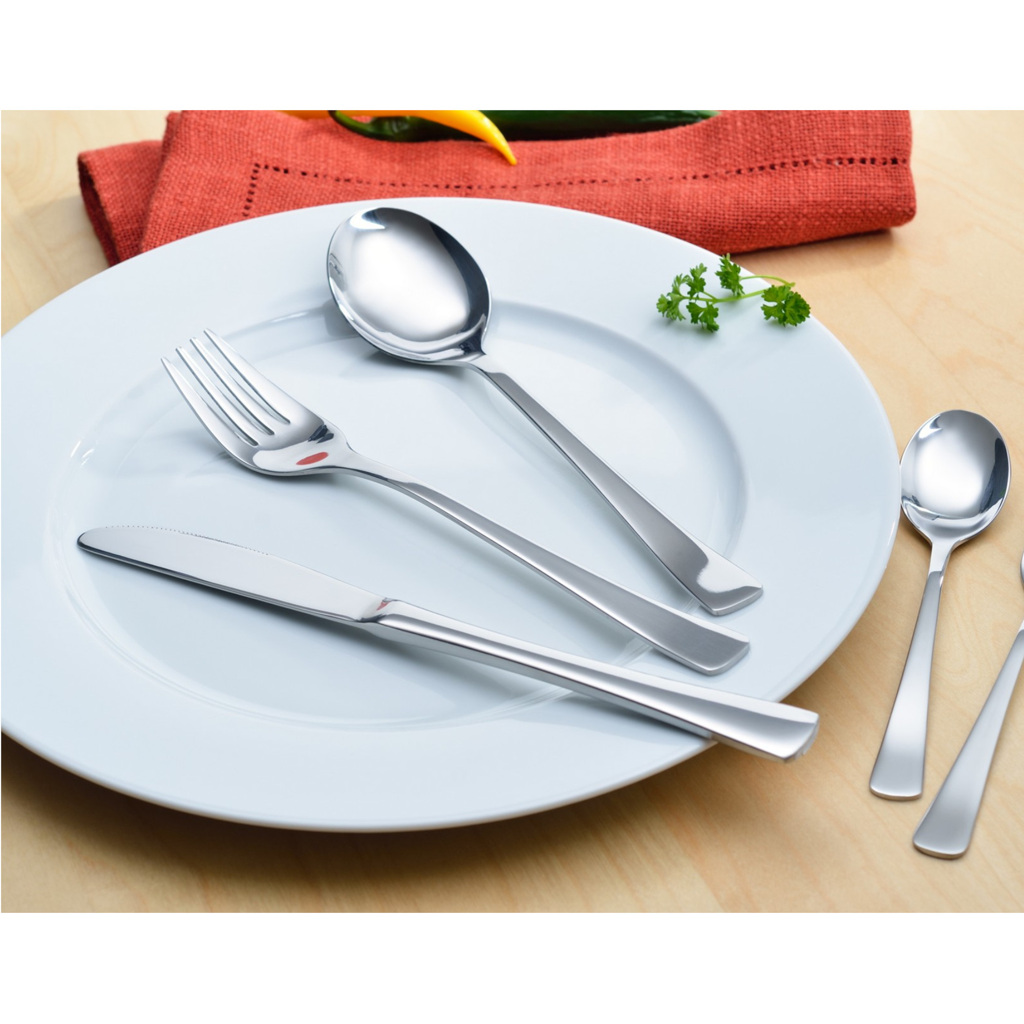 Besteckkoffer Serie Würzburg schwarz-weiß 24-teilig