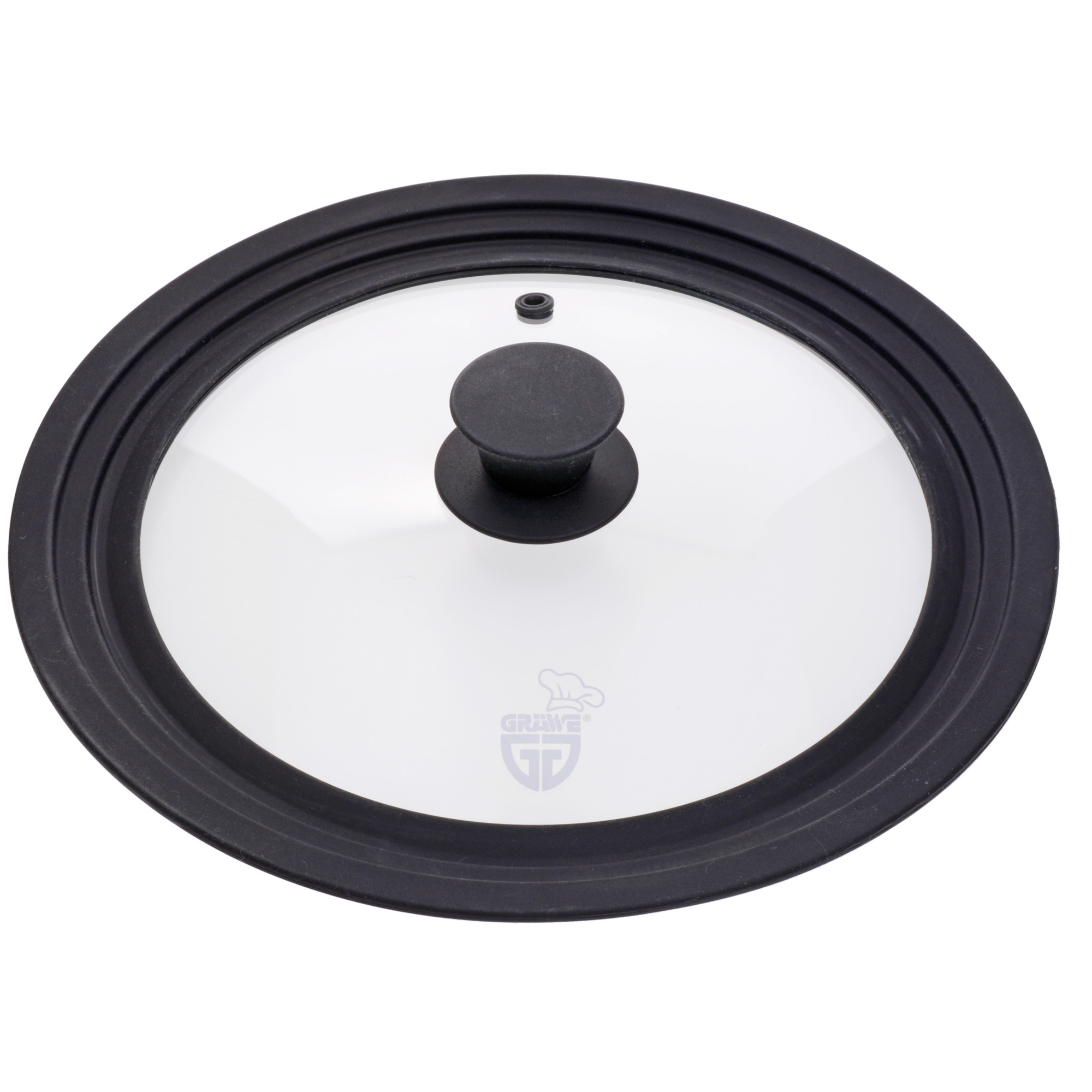 Universal-Glasdeckel schwarz 24-28 cm