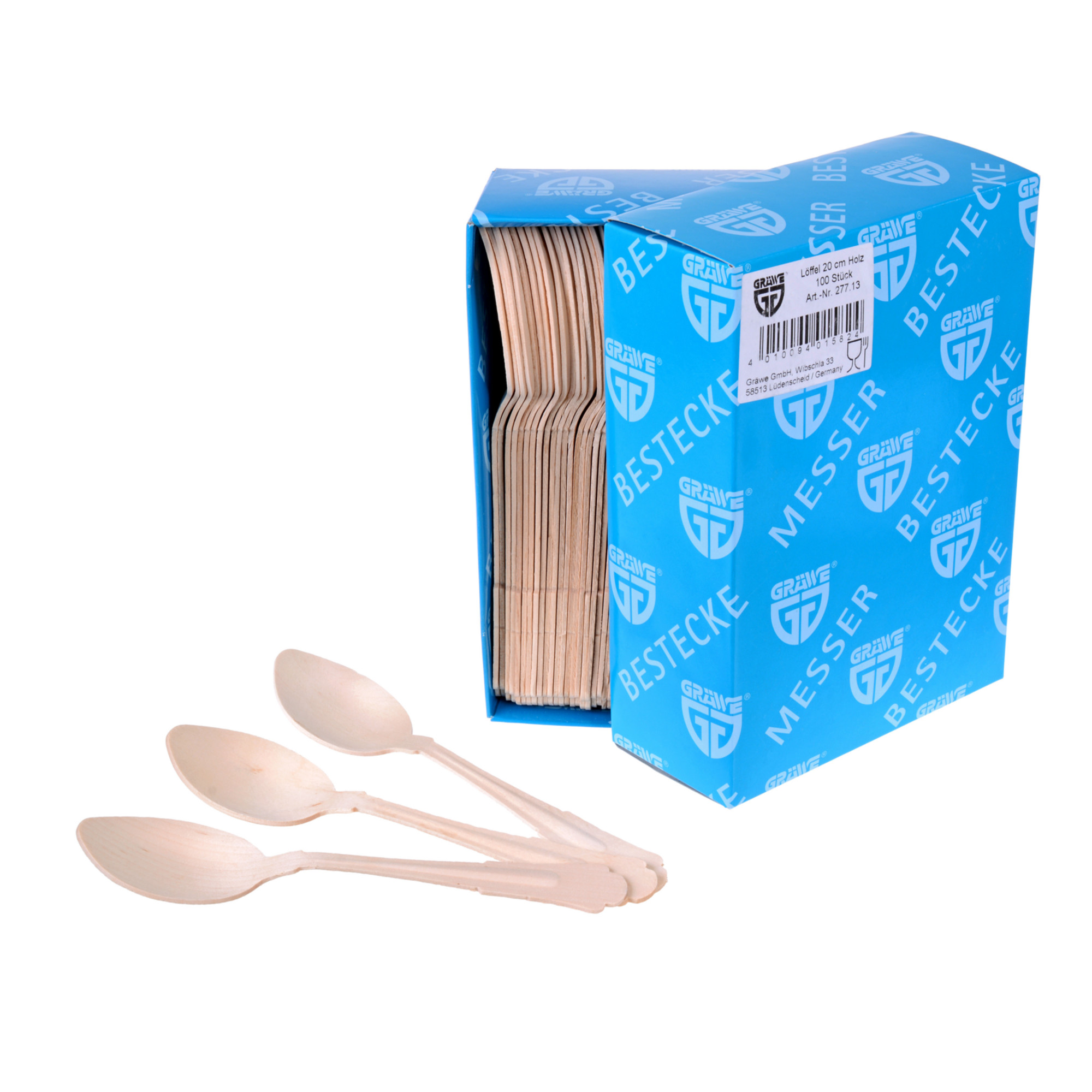 Einweg-Holzlöffel 20 cm 100 Stück