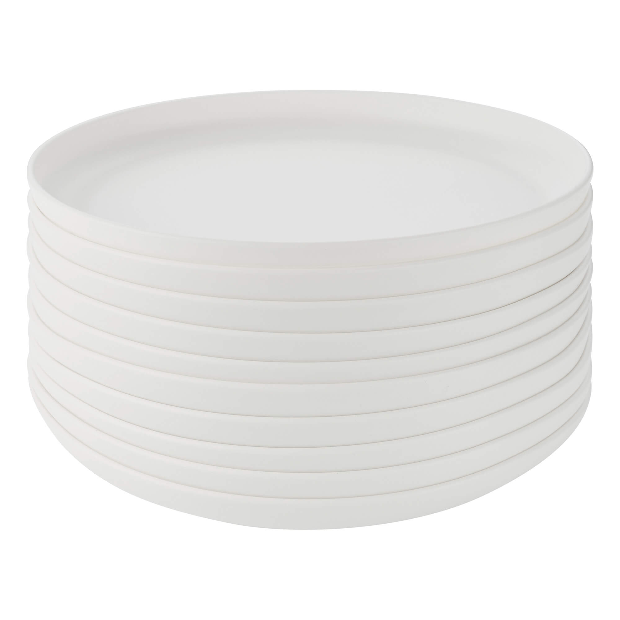 Teller aus Kunststoff, Serie Linea Ø 18 cm,10 Stück, Weiß
