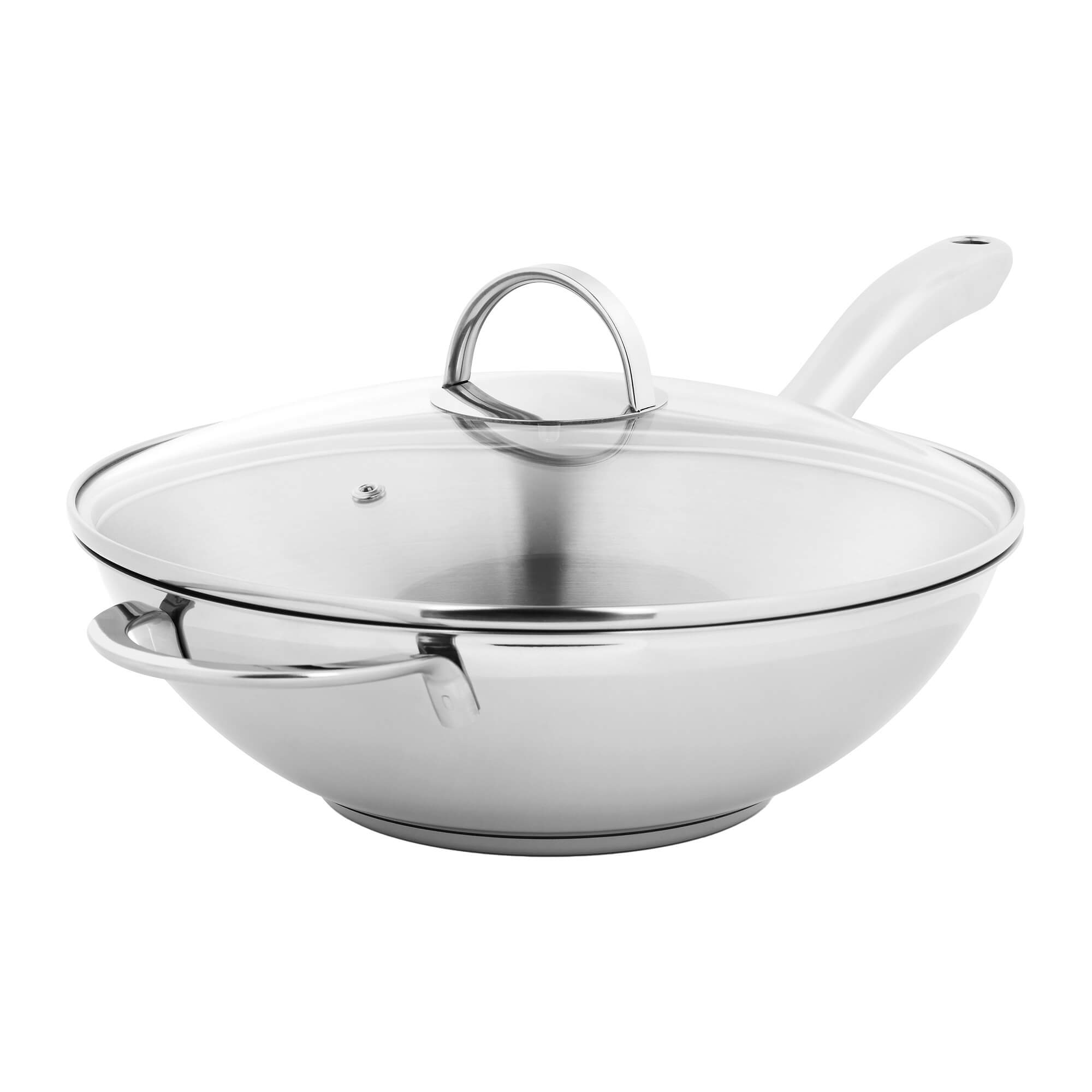 Wokpfanne 28 cm, mit Glas-Deckel