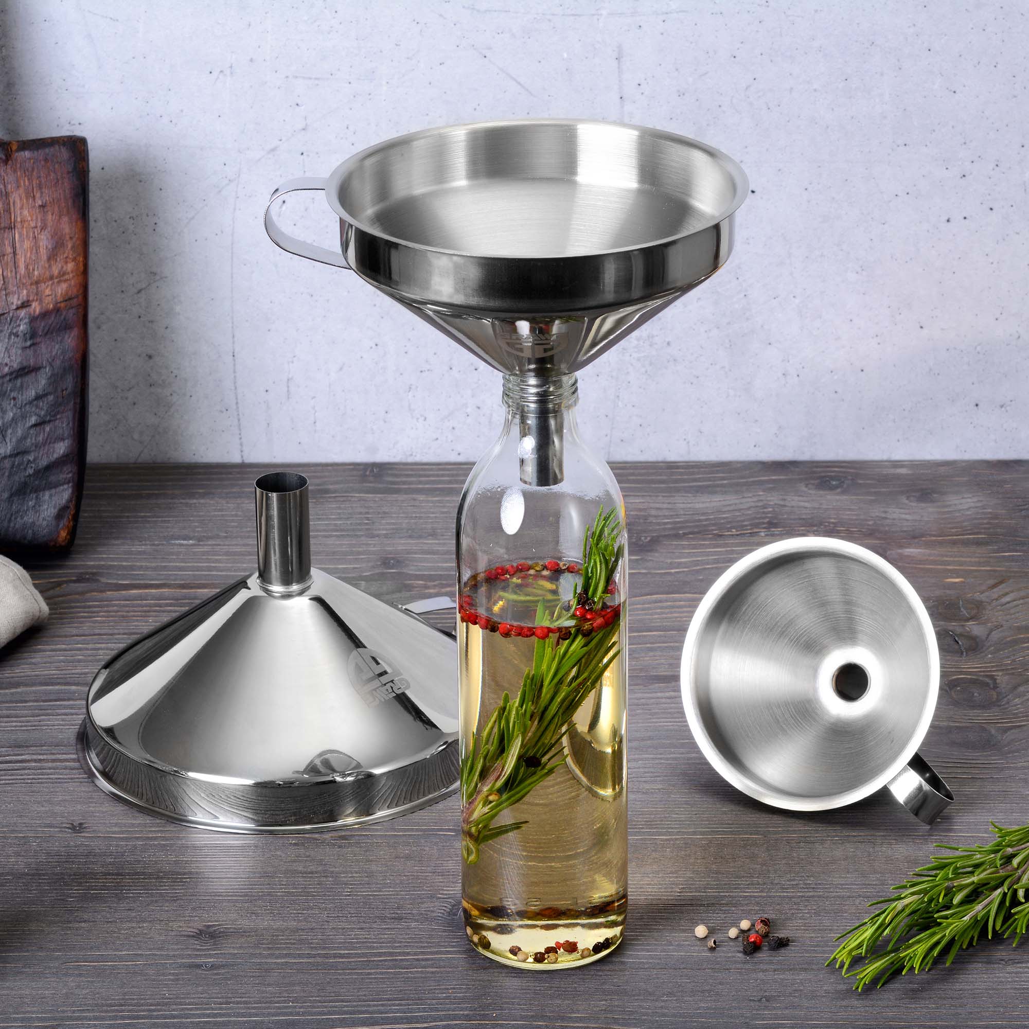 Trichter-Set, 3-teilig, Edelstahl