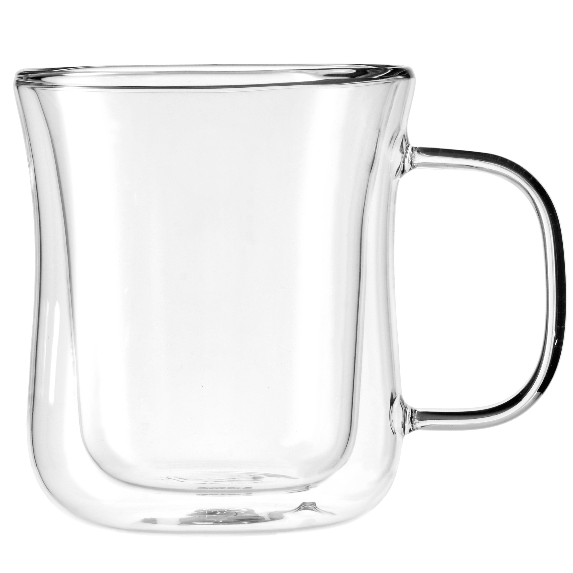 GRÄWE Doppelwandige-Thermogläser mit Henkel, 250ml, 2er Set, geschwungen
