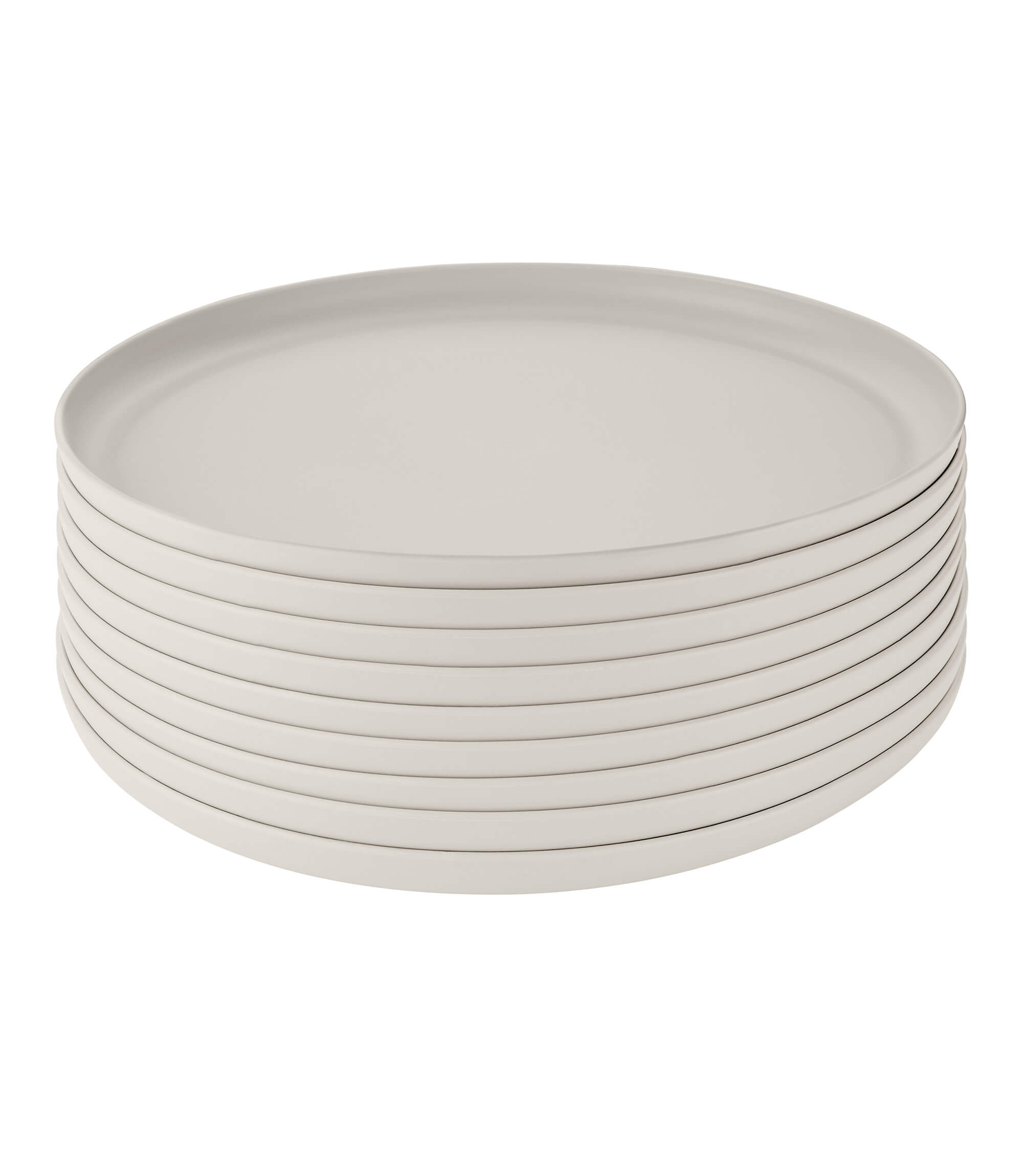 Teller aus Kunststoff, Serie Linea Ø 25 cm,10 Stück, Beige