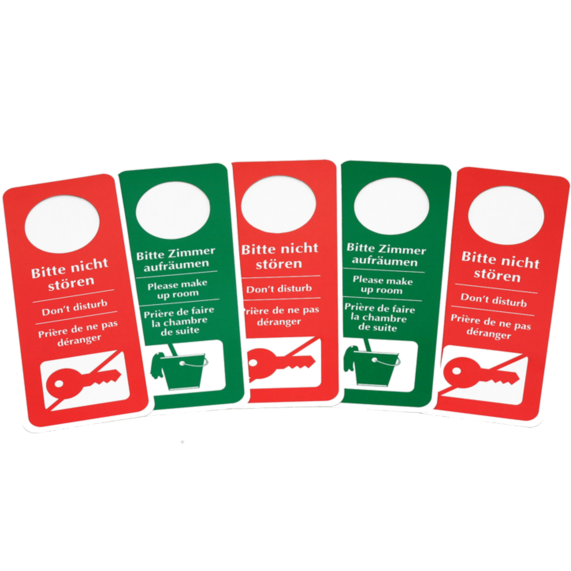 Türschild " Bitte Zimmer aufräumen " / " Bitte nicht stören " 5er Pack