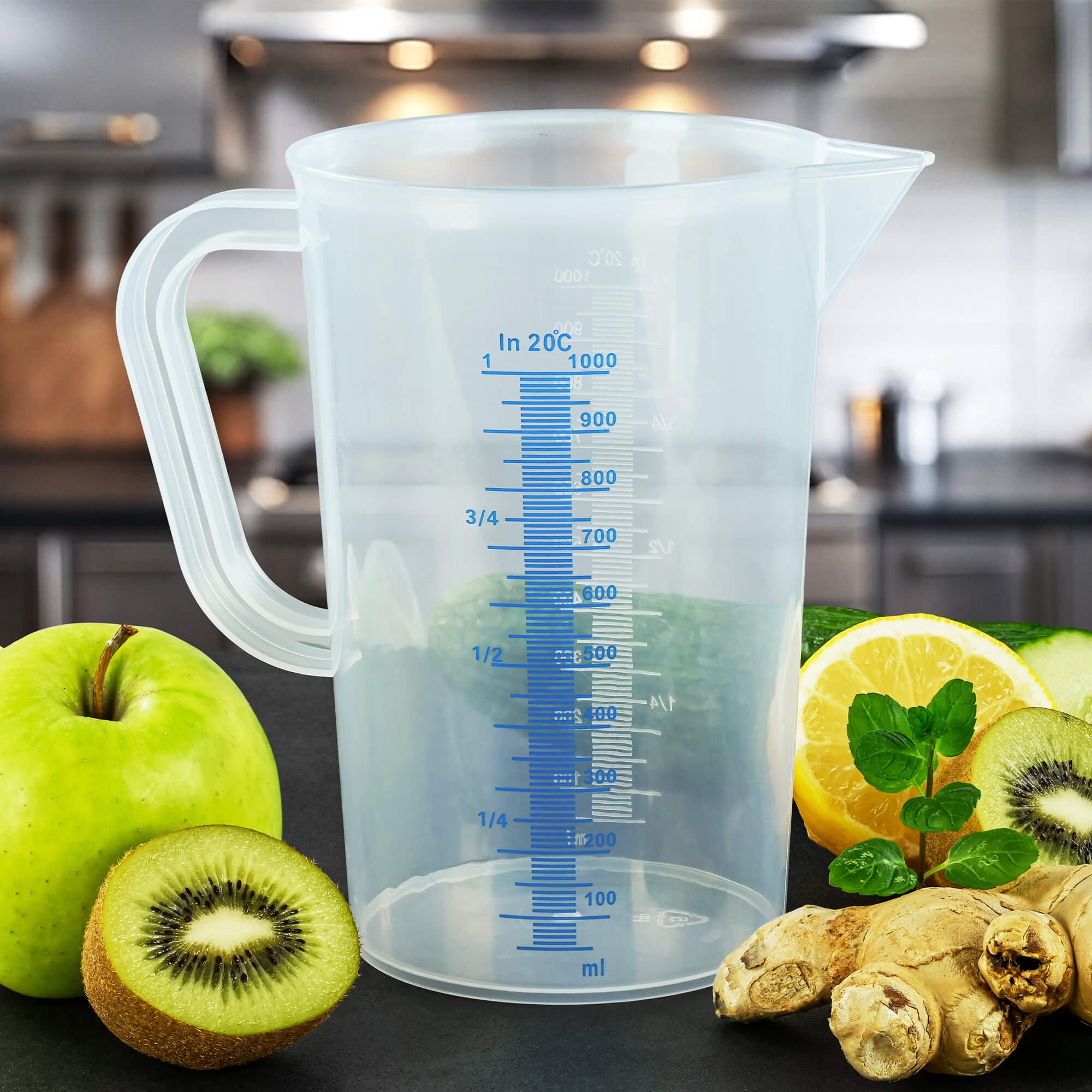 Messbecher, Kunststoff, mit Skala, 1 Liter